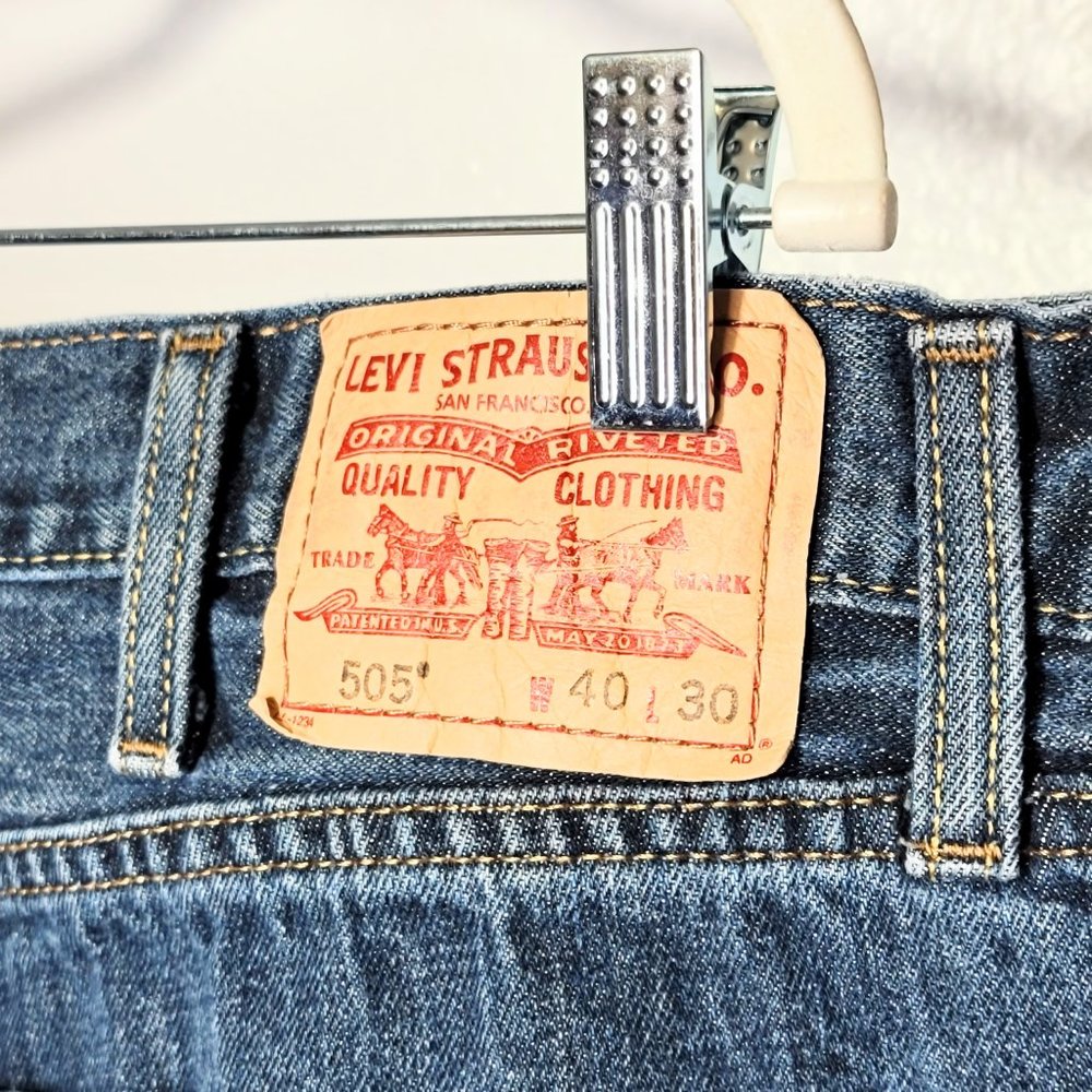 Levi's 505 Men's 2010 Regular Straight Fit Denim Blue Jeans Size 40x30 - Picture 8 of 9